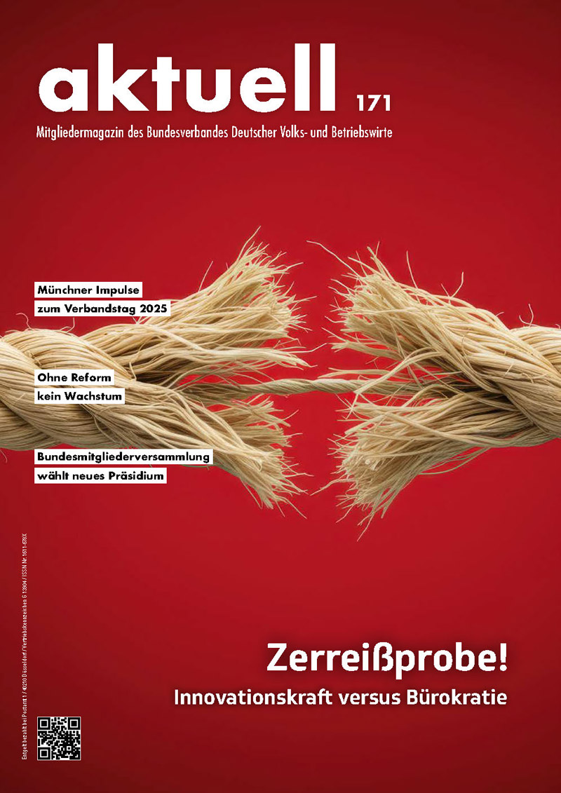 Titelseite des Mitgliedermagazins bdvb aktuell Ausgabe 171, Januar bis April 2026.